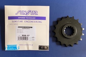 サンスター SUNSTAR 556-17 フロントスプロケット 530-17T 17T 17丁 ZRX1100 ZRX1100Ⅱ ZRX1200 ZRX1200S ZRX1200R GPZ1100 新品 530 17