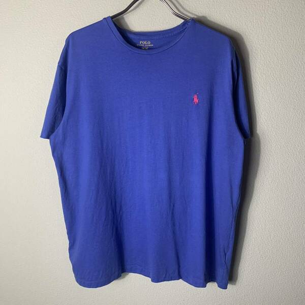 POLO RALPH LAUREN ワンポイント 刺繍 ポニー Tシャツ 古着 ポロラルフローレン 半袖 ブルー