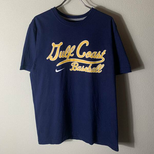 Nike BASEBALL プリント Tシャツ 古着 半袖 ネイビー ナイキ 