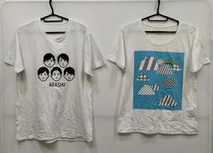 ARASHI　アラシ　嵐Tシャツ2枚まとめ売り　ホワイト　M相当サイズ　メンズ　01