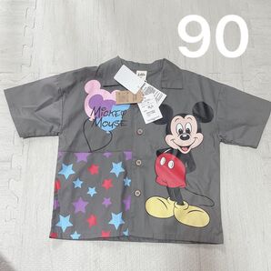 半袖シャツ アロハシャツ ミッキー ディズニー 90 リトシー