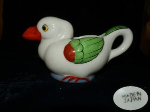  dove? Showa Retro MADE IN JAPAN 1950 period antique porcelain milk pot note water 