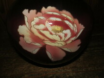 七宝焼　花瓶　牡丹花　昭和レトロ　高さ17,5cm_画像6