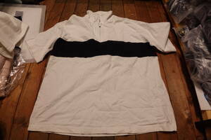kutir サイズM　半袖Tシャツ　カットソー　黒色一本線ボーダー　白色シャツ