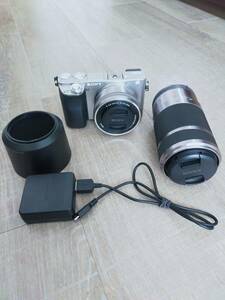 SONY mirrorless single-lens α6000 double zoom lens kit silver ILCE-6000 S