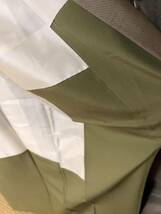 逸品 本場大島紬 絵羽訪問着 正絹 希少品 茶緑系 伝統織物 きもの 和装 絹100%_画像7