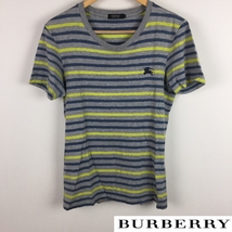 美品 BURBERRY BLACK LABEL 半袖Tシャツ ボーダー サイズ2 返品可能 送料無料_画像1