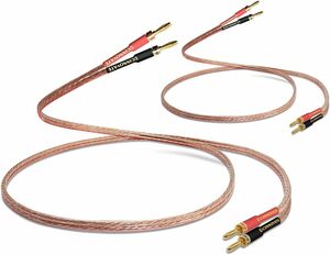 2m スピーカーケーブル 【UCINNOVATE】無酸素純銅線バナナプラグ加工済 ハンダ済み 13AWG 金メッキバナナプラグ付 