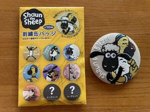 ひつじのショーン 刺繍缶バッジ Shaun the Sheep アードマン