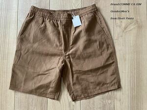  new goods COMME CA ISM Comme Ca Ism Belgium linen short pants 16 Camel S size 54PP16 regular price 6,900 jpy 
