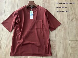 新品訳有り COMME CA ISM コムサイズム ひんやり冷感 クルーネック半袖Tシャツ 10アイビー Mサイズ 60TA03 定価3,200円