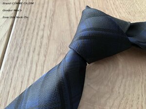  new goods COMME CA ISM Comme Ca Ism men shadow check silk necktie 09 navy F size 06NW13 regular price 3,900 jpy 