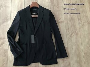  new goods ARTISAN MENaruchi The n men non -stroke less hyper stretch jacket 05 black M size 15JC12 regular price 58,300 jpy 