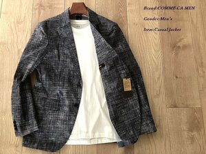  new goods COMME CA MEN Comme Ca men . woven thing print casual jacket 04 gray S size 15JC09 regular price 82,500 jpy 