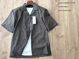  new goods COMME CA ISM Comme Ca Ism {linen Mix } open color shirt 14 Brown S size 34IR01 regular price 6,900 jpy 