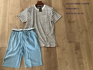  new goods COMME CA MEN Comme Ca men . hot OK! short sleeves T-shirt + short pants setup pyjamas room wear M size 