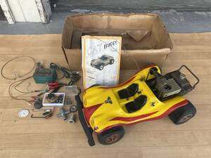 2 rare Junk . model Matsushita MATSUSHITA 1/8 CAT BUGGY cat buggy R-30? radio-controller *enya engine 19-V MODEL 4005 attached 