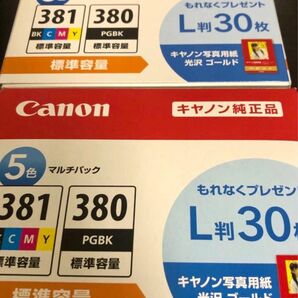 【宅急便配送】キヤノン正規品　CANON BCI-381+380/5MP 純正プリンターインク PIXUS 5色マルチパック　2個