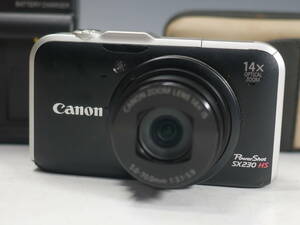 ◆Canon PowerShot【SX230 HS】コンパクトデジカメ 約1,210万画素 光学14倍 充電器付属 キヤノン
