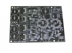 　12AU7 ヘッドホンアンプ基板(p,c,b) 。12AU7 twin (トーンコントロールで1球、AMPで1球)　RK-224 。