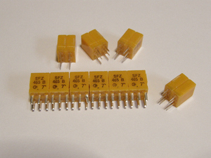 セラミックフィルタ　465kHz.：SFZ465B。　自作ラジオ向。5個で1set