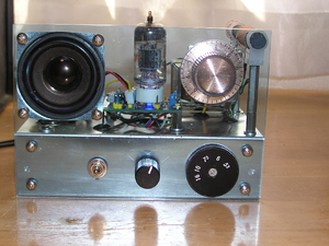 ガンガン鳴る　6KZ8 真空管ラジオ基板(レフレックス＋再生）　　p.c.b : RK-204