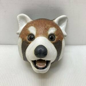 陶器 アライグマ 浣熊 壁掛 置物 インテリア オブジェ 雑貨 顔 コレクション レトロ