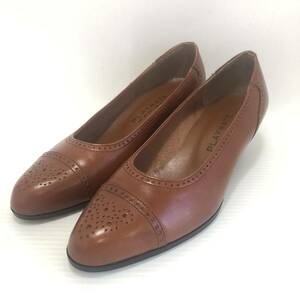 PLAYMATE Play Mate кожа туфли-лодочки 24.5cm Brown кожа рука . кожа женская обувь модные аксессуары прекрасный товар 