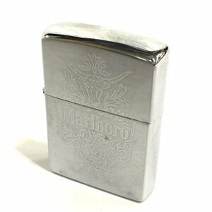 1円 ジッポ オイルライター マルボロ MARLBORO シルバーカラー 喫煙具 喫煙グッズ 火花確認済 ZIPPO 保存箱付