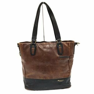  master-piece кожа 2way сумка на плечо большая сумка Brown × оттенок черного Master piecce QR051-23