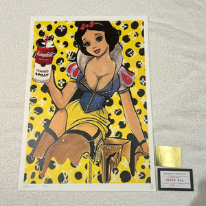  worldwide limitation 100 sheets DEATH NYC Snow White Vuitton LOUISVUITTON. interval . raw [Dots Obsession] pop art art poster present-day art KAWS Banksy