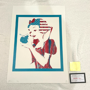 世界限定100枚 DEATH NYC 白雪姫 ルイヴィトン LOUISVUITTON 星条旗 Dismaland ポップアート アートポスター 現代アート KAWS Banksyの画像1