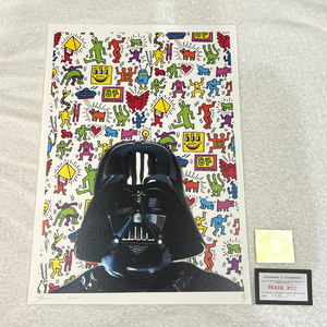 世界限定100枚 DEATH NYC ダースベイダー STARWARS キースヘリング Keith Haring ポップアート アートポスター 現代アート KAWS Banksy