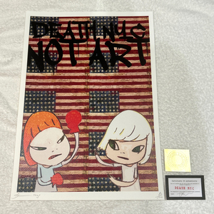 DEATH NYC Nara beautiful .NARAYOSHITOMO star article flag USA America Dismaland worldwide limitation 100 sheets art poster KAWS pop art present-day art 