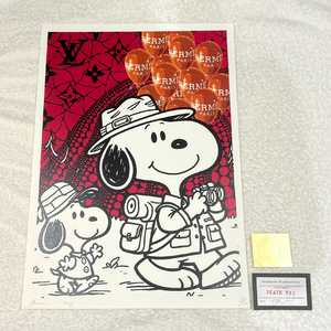 DEATH NYC スヌーピー SNOOPY ルイヴィトン LV 草間彌生 かぼちゃ 世界限定100枚 ポップアート アートポスター 現代アート KAWS Banksy