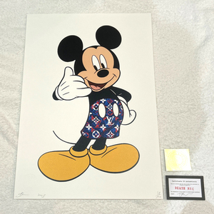 DEATH NYC ミッキーマウス ルイヴィトン LOUISVUITTON Dismaland 世界限定100枚 ポップアート アートポスター 現代アート KAWS Banksy