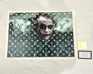 世界限定100枚 DEATH NYC ジョーカー JOKER ルイヴィトン LOUISVUITTON バットマン ポップアート アートポスター 現代アート KAWS Banksy