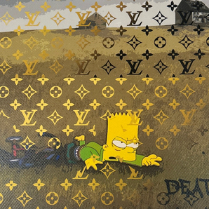 世界限定100枚 DEATH NYC シンプソンズ ルイヴィトン LOUISVUITTON Dismaland ポップアート アートポスター 現代アート KAWS Banksyの画像3