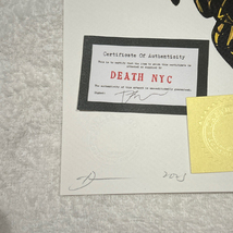 世界限定100枚 DEATH NYC エルメス HERMES バンクシー Banksy Dismaland BOMB ポップアート アートポスター 現代アート KAWS_画像2