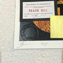 DEATH NYC スヌーピー SNOOPY クリムト「バウアーの肖像」ポップアート PEANUTS 世界限定100枚 アートポスター 現代アート KAWS Banksy_画像2