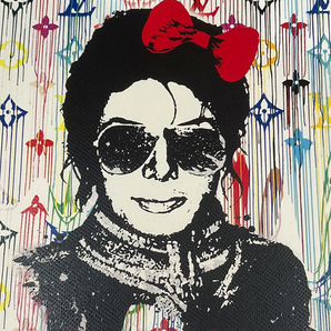 世界限定100枚 DEATH NYC マイケル・ジャクソン ヴィトン LOUISVUITTON Dismaland ポップアート アートポスター 現代アート KAWS Banksyの画像4