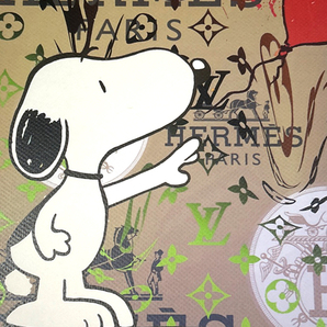 DEATH NYC スヌーピー SNOOPY ヴィトン LOUISVUITTON エルメス HERMES 世界限定100枚 ポップアート アートポスター 現代アート KAWS Banksyの画像4