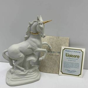 I☆まとめ☆置物 陶器 陶器人形 インテリア オブジェ ユニコーン デイビッドコーネル作 unicorn ヴィンテージ 白磁 美術品 イギリス製 馬