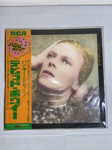 DAVID BOWIE/デビッド・ボウイー glam rock 激レア オレンジ帯付き ハンキー・ドリー　RCA-6005　LPレコード