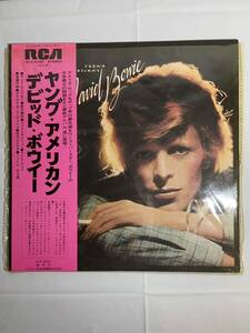 DAVID BOWIE/デビッド・ボウイー　ピンク帯付き　ヤング・アメリカン　RCA-6285　LPレコード