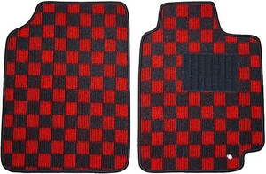  free shipping normal * light combined use all-purpose front mat check black × red 