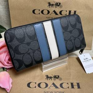 コーチ COACH 長財布 財布 シグネチャー ラウンドジップウォレット 財布 父 彼氏 プレゼント財布 メンズ 新品 F26070 A120