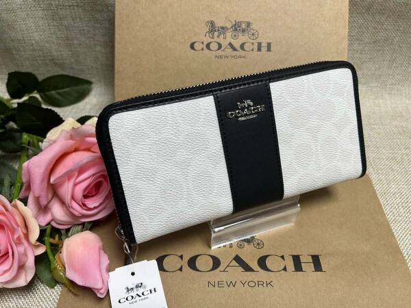 コーチ COACH 長財布 財布ジップラウンド シグネチャー アコーディオン ラウンドファスナー プレゼント 贈り物 ギフト 誕生日 A181 