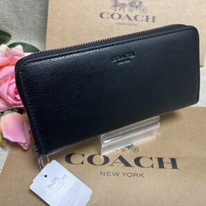 コーチ COACH 長財布 財布 スポーツアコーディオンウォレット カーフレザー ギフトセット ブラック レザー 黒メンズプレゼントF58928 A169