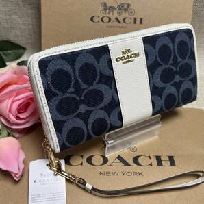 コーチ COACH 長財布 財布 ジャカード ウンドファスナー シグネチャー レディース財布 プレゼント 贈り物 ギフト 贈り物 C4453 A141